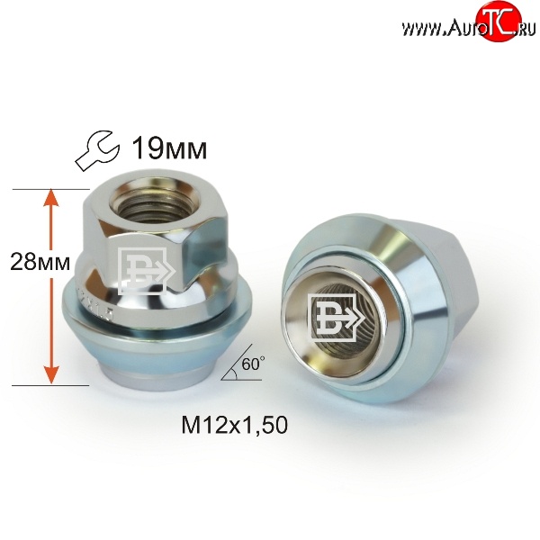 153 р. Колёсная гайка Вектор M12 1.5    с доставкой в г. Краснодар