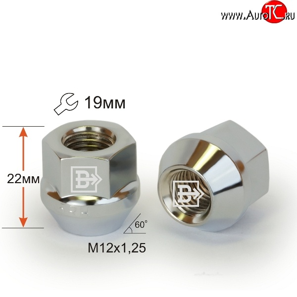 39 р. Колёсная гайка Вектор M12 1.25 Лада Приора 2170 седан дорестайлинг (2007-2014)