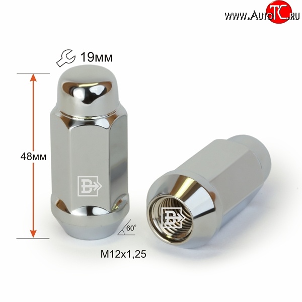 169 р. Колёсная гайка Вектор M12 1.25    с доставкой в г. Краснодар