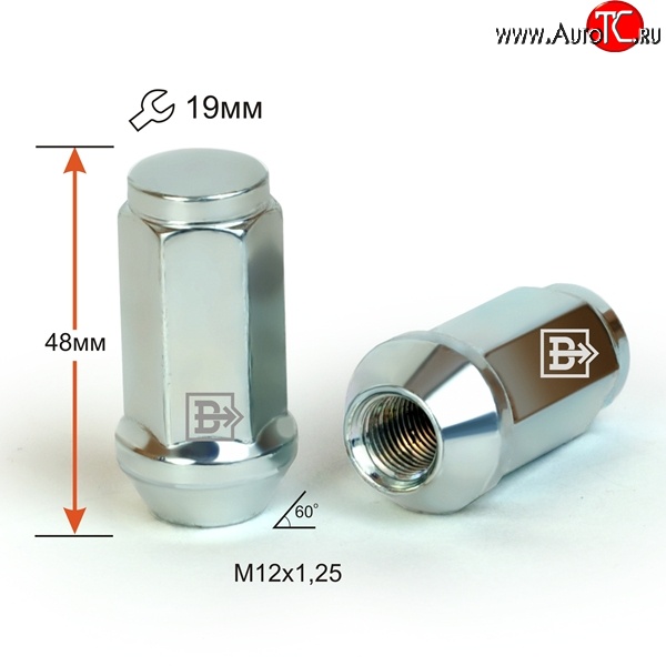 169 р. Колёсная гайка Вектор M12 1.25    с доставкой в г. Краснодар