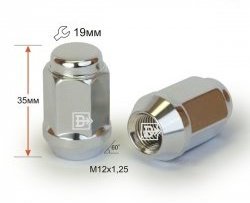 73 р. Колёсная гайка Вектор M12 1.25 Лада Приора 2171 универсал дорестайлинг  (2008-2014). Увеличить фотографию 1