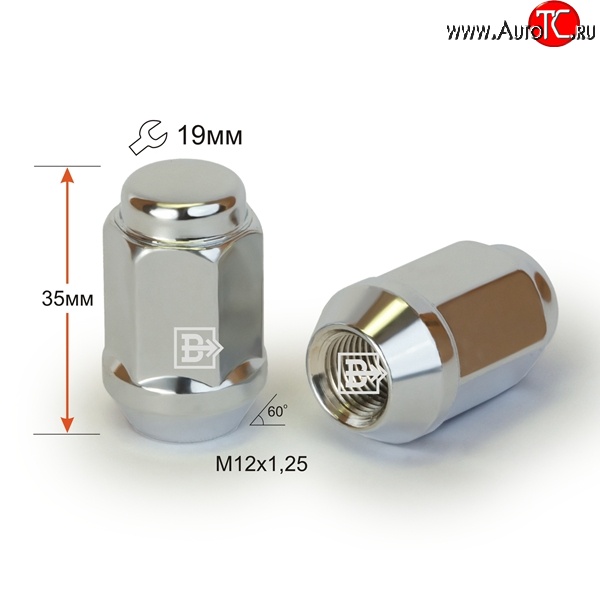 73 р. Колёсная гайка Вектор M12 1.25 ГАЗ 3110 Волга (1997-2005)