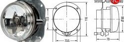 4 549 р. Универсальная противотуманная фара 90 мм HELLA 1N0 008 582-007 Toyota Verso R20 дорестайлинг (2009-2012) (Без пыльника)  с доставкой в г. Краснодар. Увеличить фотографию 2