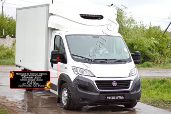 1 089 р. Накладки на боковые зеркала (шагрень) RA  Fiat Ducato  290 (2014-2024) (Неокрашенные)  с доставкой в г. Краснодар. Увеличить фотографию 4