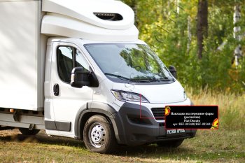 1 269 р. Реснички на фары (глянец (под покраску)) RA Fiat Ducato 290 (2014-2024) (Неокрашенные)  с доставкой в г. Краснодар. Увеличить фотографию 3