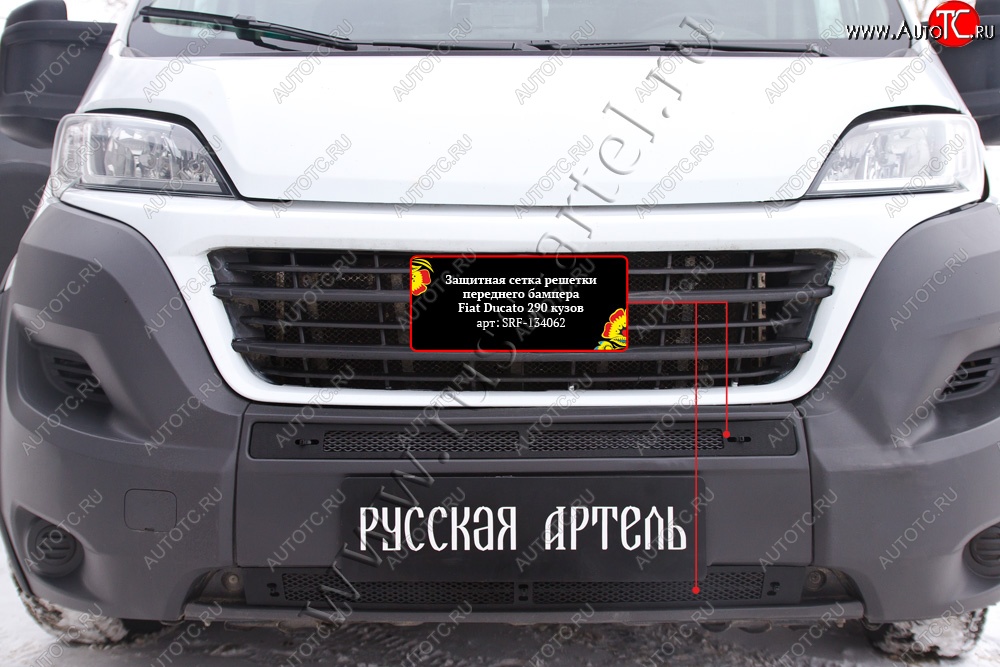 2 249 р. Защитная сетка решетки переднего бампера RA  Fiat Ducato  290 (2014-2024)  с доставкой в г. Краснодар