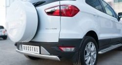 15 649 р. Защита заднего бампера (Ø75x42 мм, нержавейка) Russtal Ford EcoSport дорестайлинг (2013-2019)  с доставкой в г. Краснодар. Увеличить фотографию 2