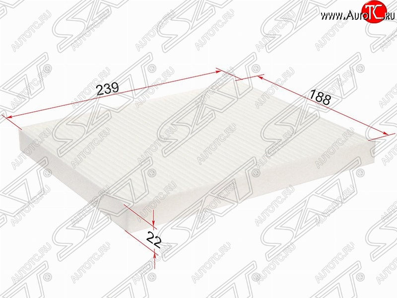 224 р. Фильтр салонный SAT (239х188х22 mm)  Ford EcoSport - Fiesta  6  с доставкой в г. Краснодар