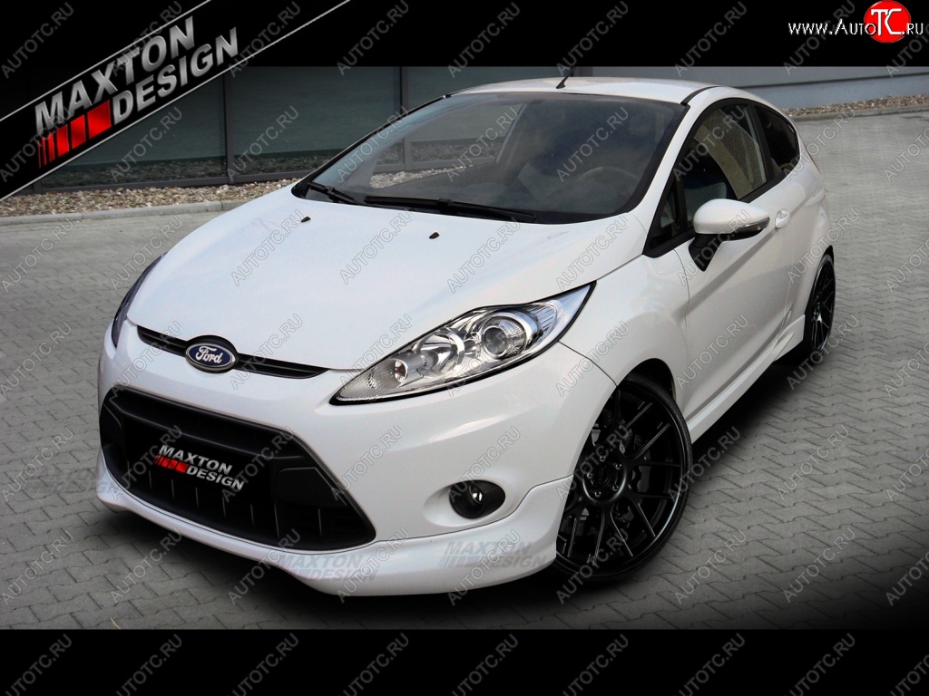 21 149 р. Накладка на передний бампер Maxton Ford Fiesta 6 хэтчбэк 5 дв. дорестайлинг (2008-2012)  с доставкой в г. Краснодар