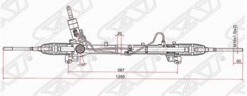 17 599 р. Рулевая рейка SAT (с ГУР) Ford Focus 2 универсал дорестайлинг (2004-2008)  с доставкой в г. Краснодар. Увеличить фотографию 1