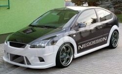 14 199 р. Пороги накладки Neodesign Ford Focus 2 хэтчбэк 3 дв. дорестайлинг (2004-2007)  с доставкой в г. Краснодар. Увеличить фотографию 1