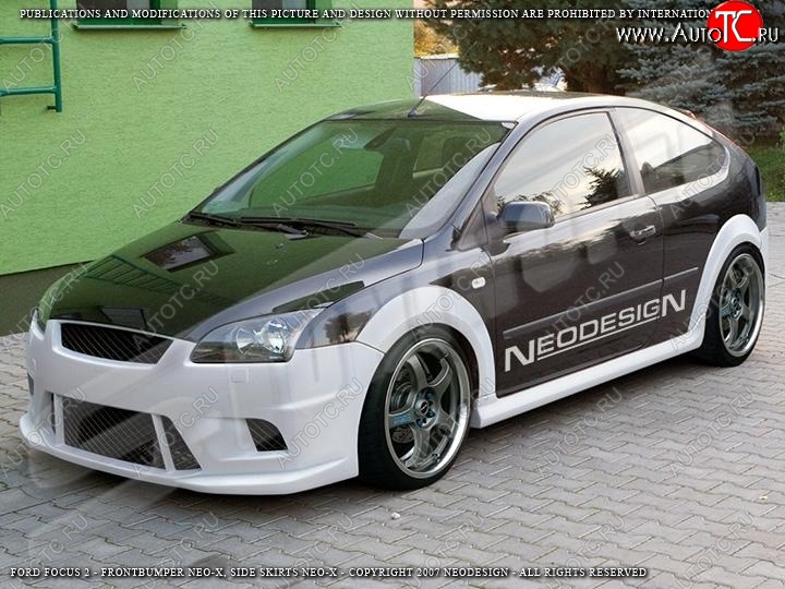 14 199 р. Пороги накладки Neodesign Ford Focus 2 хэтчбэк 3 дв. рестайлинг (2007-2011)  с доставкой в г. Краснодар