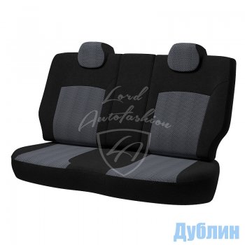 5 799 р. Чехлы для сидений Lord Autofashion Дублин (жаккард) Ford Focus 2 хэтчбэк 5 дв. дорестайлинг (2004-2008) (Черный, вставка Ёж Белый)  с доставкой в г. Краснодар. Увеличить фотографию 2