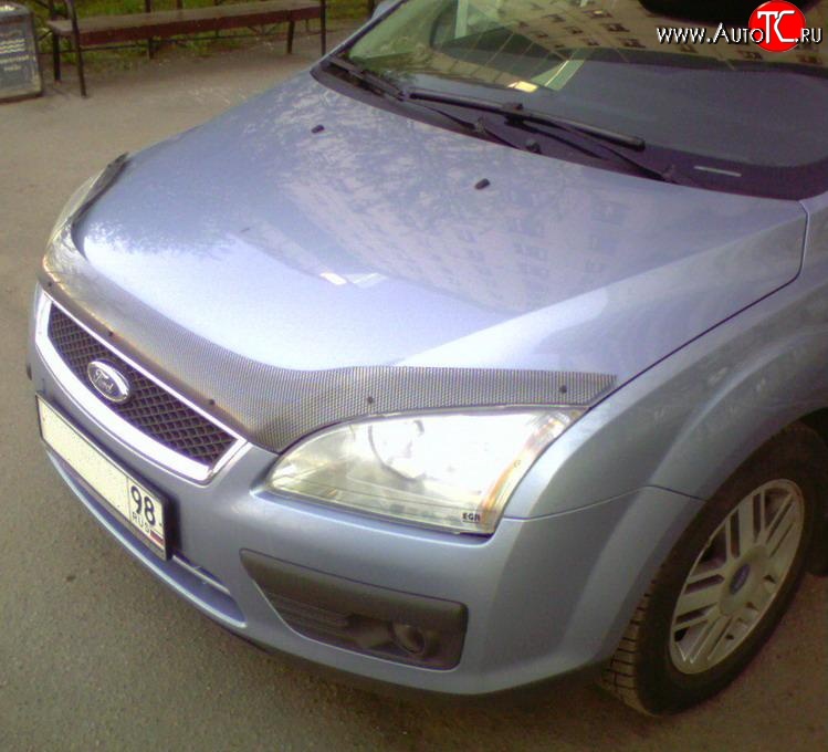 3 399 р. Дефлектор капота NovLine (прозрачный) Ford Focus 2  седан дорестайлинг (2004-2008)  с доставкой в г. Краснодар