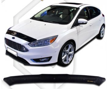 Дефлектор капота CA-Plastic Ford Focus 3 седан рестайлинг (2014-2019)