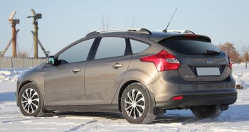 8 799 р. Комплект рейлингов АПС  Ford Focus  3 (2010-2019) хэтчбэк дорестайлинг, хэтчбэк рестайлинг (Черные, без поперечин)  с доставкой в г. Краснодар. Увеличить фотографию 3