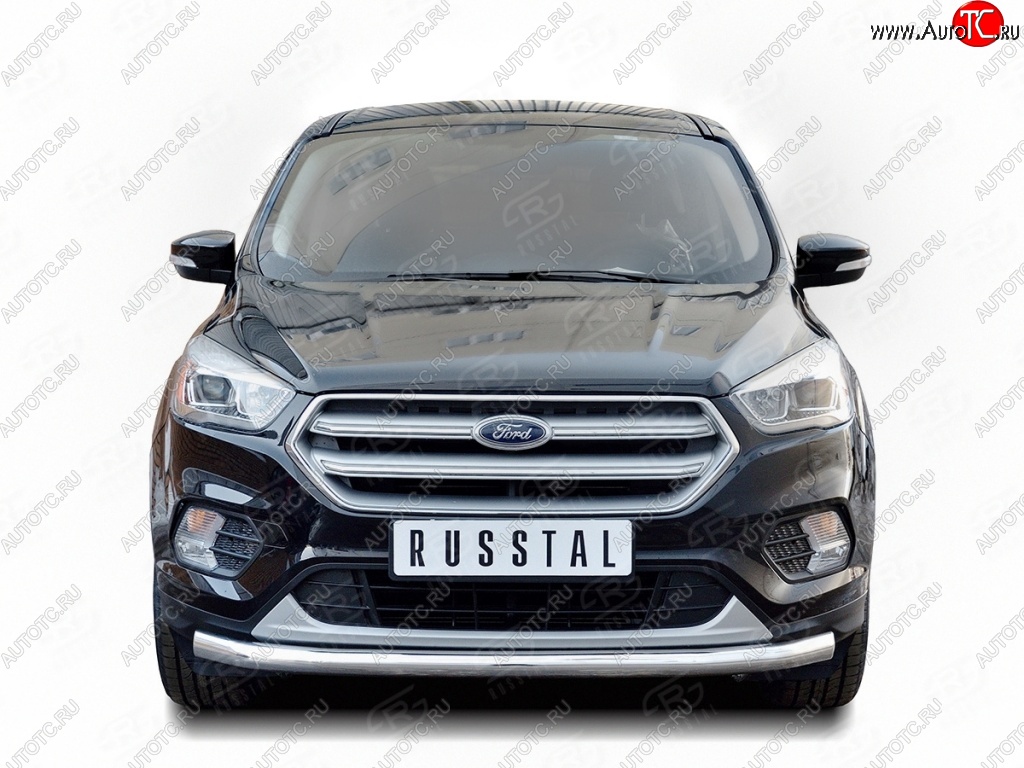 18 699 р. Защита переднего бампера (Ø63 мм, нержавейка) SLITKOFF  Ford Kuga  2 (2016-2019) рестайлинг  с доставкой в г. Краснодар