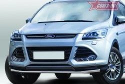 Защита переднего бампера одинарная Souz-96 Premium High (d42) Ford Kuga 2 дорестайлинг (2013-2016)