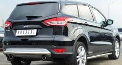 14 899 р. Одинарная защита заднего бампера из трубы диаметром 63 мм SLITKOFF  Ford Kuga  2 (2013-2016) дорестайлинг  с доставкой в г. Краснодар. Увеличить фотографию 4