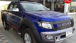 22 299 р. Комплект накладок на колёсные арки Bushwacker Ford Ranger RapCab дорестайлинг (2011-2016) (без крепежа, Неокрашенные)  с доставкой в г. Краснодар. Увеличить фотографию 4