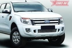 Декоративный элемент воздухозаборника Souz-96 (d16) Ford Ranger DoubleCab дорестайлинг (2011-2016)