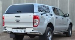 27 999 р. Защита заднего бампера (2 трубы Ø63 мм уголки, нержавейка) SLITKOFF  Ford Ranger ( DoubleCab,  RapCab) (2011-2016) дорестайлинг, дорестайлинг  с доставкой в г. Краснодар. Увеличить фотографию 3