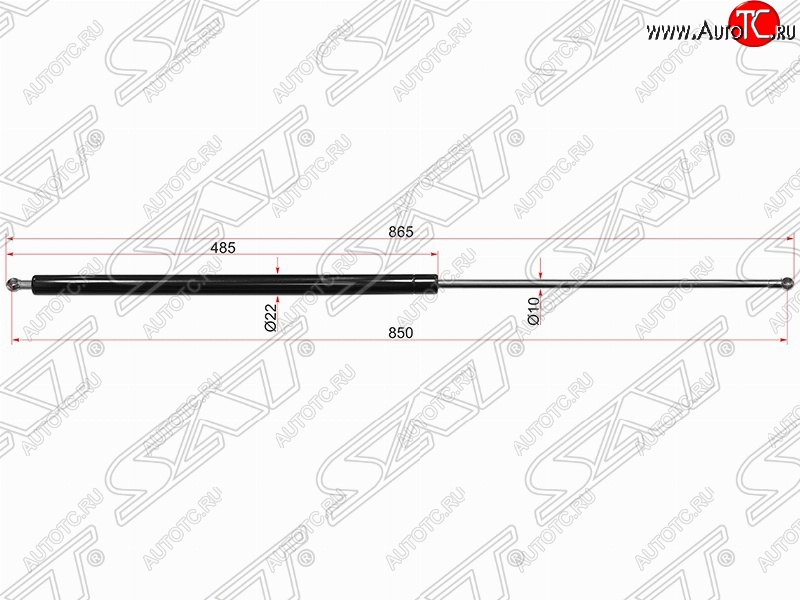 799 р. Газовый упор крышки багажника SAT (LH=RH)  Ford Transit (2000-2014) цельнометаллический фургон дорестайлинг, цельнометаллический фургон  с доставкой в г. Краснодар