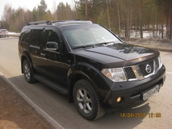 2 379 р. Передние брызговики NovLine 2 шт. Nissan Pathfinder R51 рестайлинг (2009-2014)  с доставкой в г. Краснодар. Увеличить фотографию 3