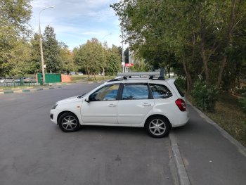 2 499 р. Багажная корзина Металл Дизайн Mitsubishi Challenger (2008-2015) (серебристая)  с доставкой в г. Краснодар. Увеличить фотографию 5