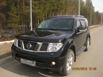 3 599 р. Молдинги дверей RA (узкие, комплект) Nissan Pathfinder R51 дорестайлинг (2004-2007) (Поверхность глянец (под окраску), Неокрашенные)  с доставкой в г. Краснодар. Увеличить фотографию 9