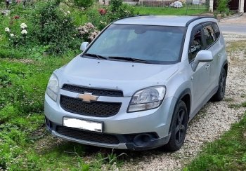 2 599 р. Дефлектор капота CA-Plastiс exclusive  Chevrolet Orlando (2011-2018) (Шелкография серебро)  с доставкой в г. Краснодар. Увеличить фотографию 2