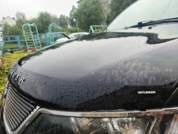 3 199 р. Дефлектор капота NovLine  Mitsubishi Outlander  XL (2005-2009) (CW)  дорестайлинг  с доставкой в г. Краснодар. Увеличить фотографию 2