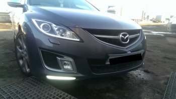 9 499 р. Передний бампер SAT (SPORT)  Mazda 6  GH (2007-2010) дорестайлинг лифтбэк, дорестайлинг седан, дорестайлинг универсал (Неокрашенный)  с доставкой в г. Краснодар. Увеличить фотографию 3