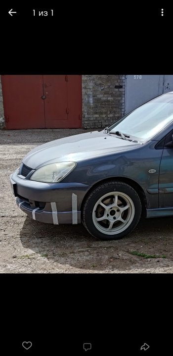 5 749 р. Накладка переднего бампера Sport 2.0  Mitsubishi Lancer  9 (2005-2009) 2-ой рестайлинг седан, 2-ой рестайлинг универсал (Неокрашенная)  с доставкой в г. Краснодар. Увеличить фотографию 2