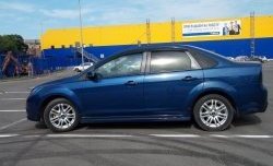 4 199 р. Пороги накладки FT  Ford Focus  2 (2004-2011)  седан дорестайлинг, универсал дорестайлинг, хэтчбэк 5 дв. дорестайлинг, седан рестайлинг, универсал рестайлинг, хэтчбэк 5 дв. рестайлинг (Неокрашенные)  с доставкой в г. Краснодар. Увеличить фотографию 4