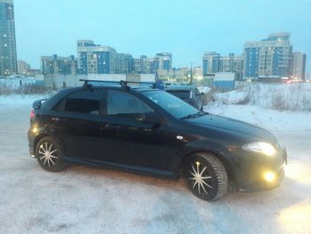 2 569 р. Пороги накладки Атланта  Chevrolet Lacetti  хэтчбек (2002-2013) (Неокрашенные)  с доставкой в г. Краснодар. Увеличить фотографию 4