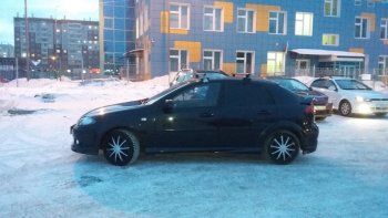 2 569 р. Пороги накладки Атланта  Chevrolet Lacetti  хэтчбек (2002-2013) (Неокрашенные)  с доставкой в г. Краснодар. Увеличить фотографию 2