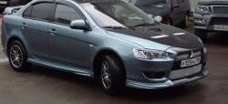 31 799 р. Пластиковый капот Evo  Mitsubishi Lancer  10 (2007-2017) седан дорестайлинг, хэтчбэк дорестайлинг, седан рестайлинг, хэтчбек 5 дв рестайлинг (Неокрашенный)  с доставкой в г. Краснодар. Увеличить фотографию 8