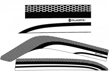 Дефлектора окон CA-Plastic ГАЗ 31105 Волга дорестайлинг (2003-2007)  (Серия Art черная)