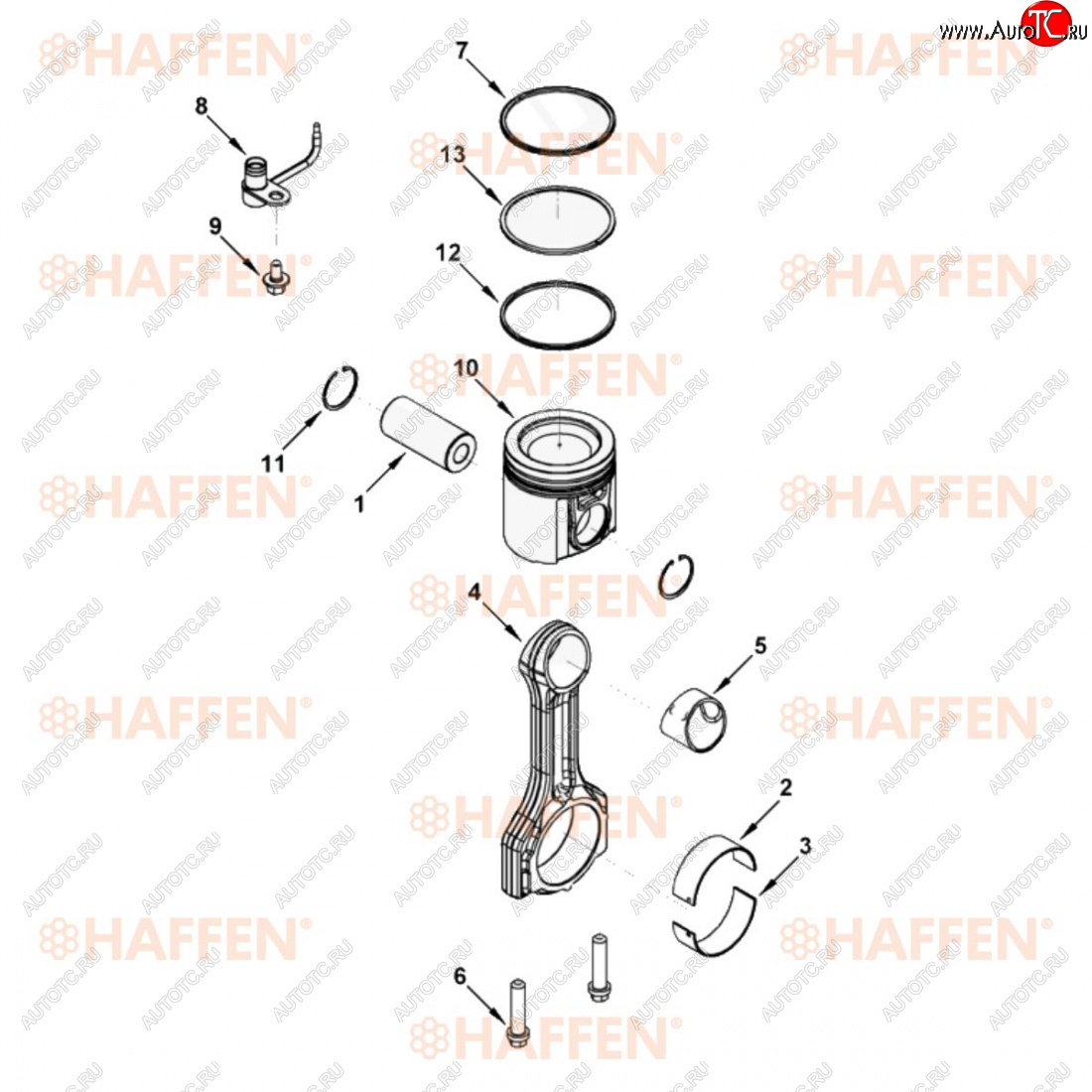 5 399 р. Комплект вкладышей шатунных (оригинал) ISF 2.8 HAFFEN ГАЗ Соболь 2217 автобус дорестайлинг  (1998-2002)  с доставкой в г. Краснодар