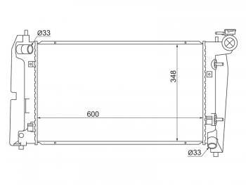Радиатор двигателя SAT (трубчатый, пробка R102A) Toyota Corolla Fielder E120 универсал дорестайлинг (2000-2002)
