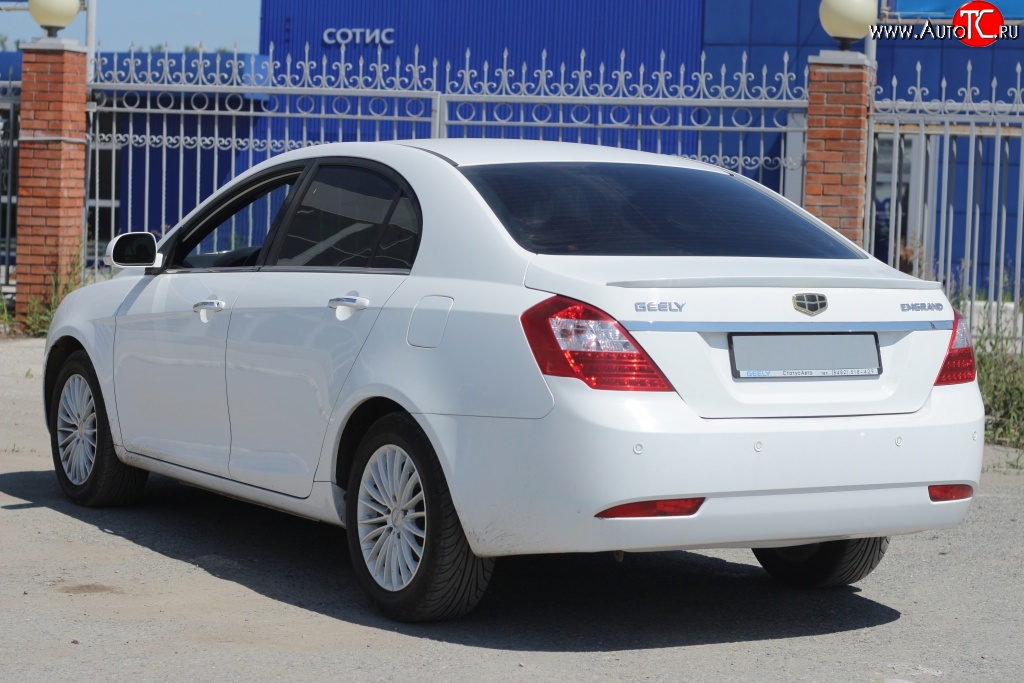 2 679 р. Лип спойлер Кураж Geely Emgrand EC7 седан дорестайлинг (2009-2016) (Неокрашенный)  с доставкой в г. Краснодар