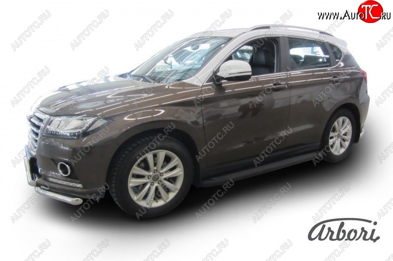 11 609 р. Порожки для ног Arbori Optima Black Haval H2 (2014-2021)  с доставкой в г. Краснодар