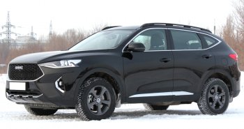 11 849 р. Рейлинги крыши АПС  Haval F7 (2018-2024)  дорестайлинг, рестайлинг (Серебристые, без поперечин)  с доставкой в г. Краснодар. Увеличить фотографию 2