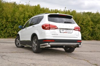 25 999 р. Защита порогов из трубы Ø63 Petroil Tuning Haval H6 (2016-2023) (Нержавеющая полированная сталь)  с доставкой в г. Краснодар. Увеличить фотографию 2