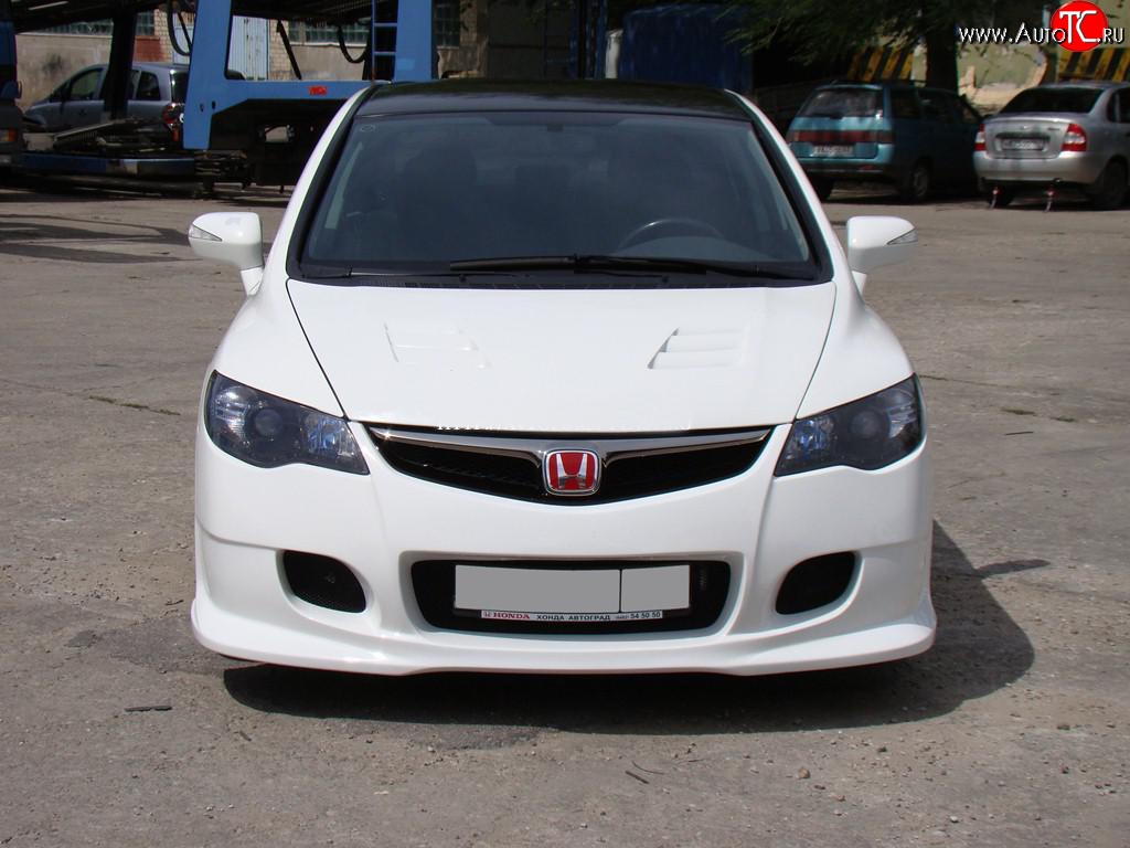 18 999 р. Передний бампер INGS Extreem Honda Civic FD седан дорестайлинг (2005-2008) (Неокрашенный)  с доставкой в г. Краснодар