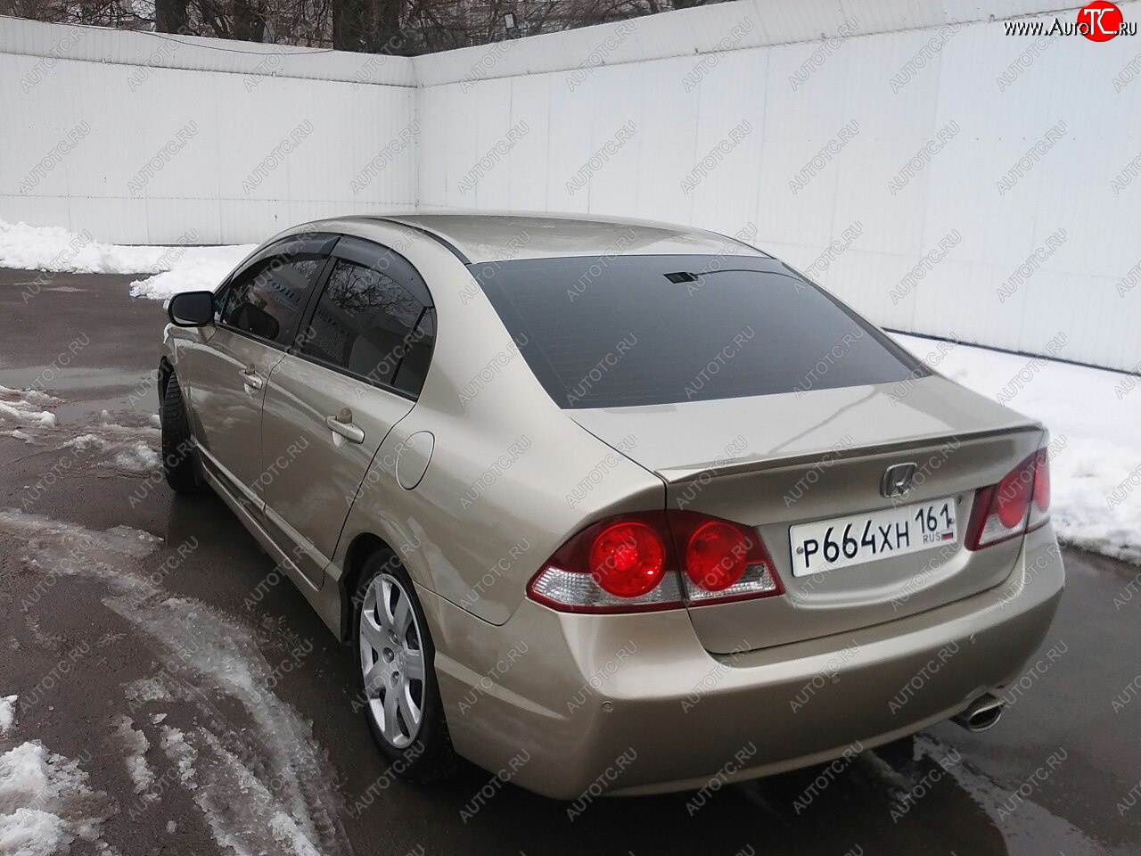 3 399 р. Лип спойлер АВТОКРАТ  Honda Civic  FD (2005-2011) седан дорестайлинг, седан рестайлинг (Неокрашенный)  с доставкой в г. Краснодар