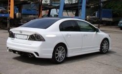 18 499 р. Задний бампер INGS Extreem  Honda Civic  FD (2005-2011) седан дорестайлинг, седан рестайлинг (Неокрашенный)  с доставкой в г. Краснодар. Увеличить фотографию 2