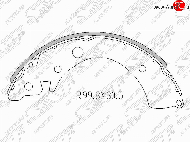 1 369 р. Колодки тормозные задние SAT  Honda Civic  FK,FN - Jazz  с доставкой в г. Краснодар