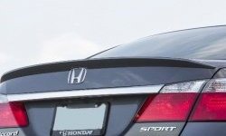 3 499 р. Лип спойлер Сабля Honda Accord CR седан дорестайлинг (2013-2016) (Неокрашенный)  с доставкой в г. Краснодар. Увеличить фотографию 5